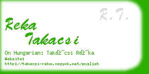 reka takacsi business card